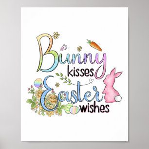 Bunny Kisses Oaster wünscht T-Shirt-Geschenk Poster