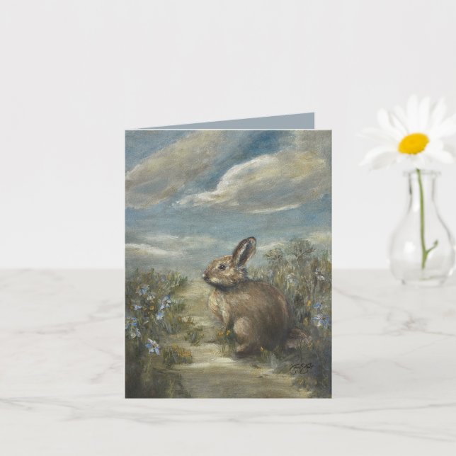 Bunny Lane [blank] 4 x 5.6" Karte (Kleine Pflanze)