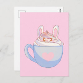 Bunny Latte mit Cinnamon Postkarte
