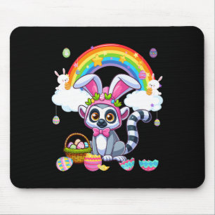 Bunny Lemur Osterfest Jagd Eier Basket Frische Pas Mousepad
