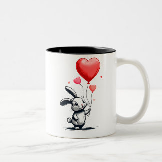 Bunny Liebe Balloons Zweifarbige Tasse