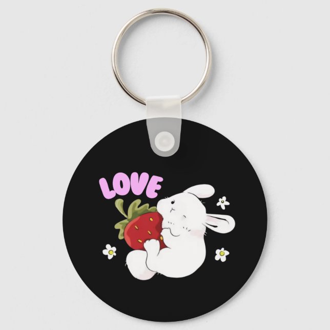 Bunny Liebe Keyring Schlüsselanhänger (Vorderseite)
