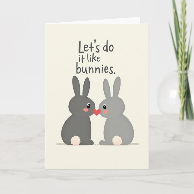 Bunny Love Lets Do It Now Card Karte (Vorderseite)