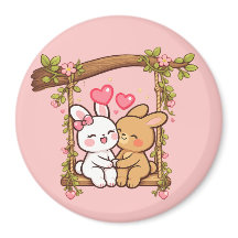Bunny Love Serie — Süße romantische Kaninchen-Kuns