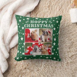 Bunny Lover's festliche Grün Drei Fotos Weihnachte Kissen