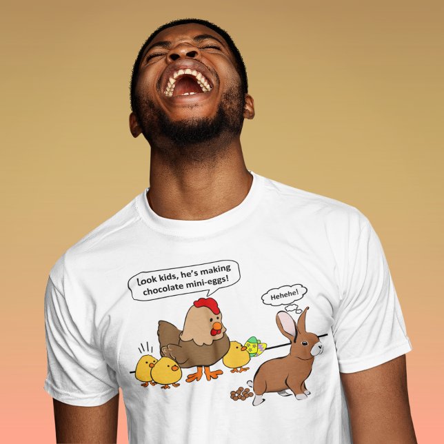 Bunny macht Schokolade kackend lustigen Cartoon T-Shirt (Von Creator hochgeladen)
