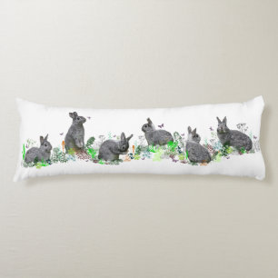Bunny Meadow Body Pillow (Farbe auswählen) Seitenschläferkissen