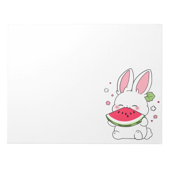Bunny & Melon Notizblock (Vorderseite)