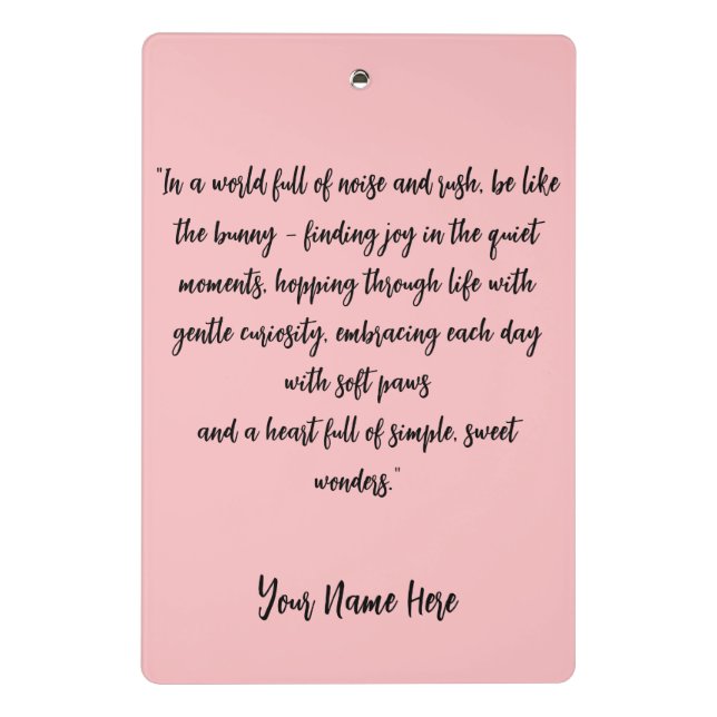 Bunny Mini Klemmbrett (Rückseite)
