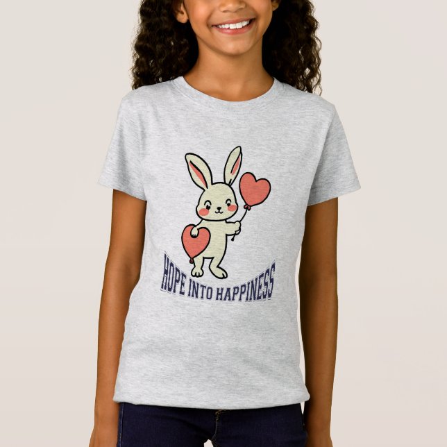 Bunny mit Balloons T-Shirt (Vorderseite)