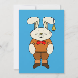 Bunny mit einer Glocke im Ohr Einladung