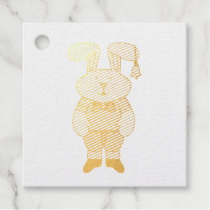 Bunny mit einer Glocke im Ohr Geschenkanhänger