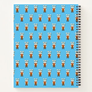 Bunny mit einer Glocke im Ohr Notizbuch