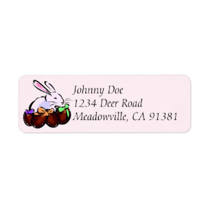Bunny mit Schokoladeneiern Adressen Labels