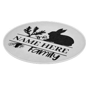 Bunny Monogram Cutting Board Schneidebrett