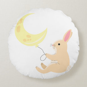Bunny & Moon Balloon Sitzkissen Rundes Kissen