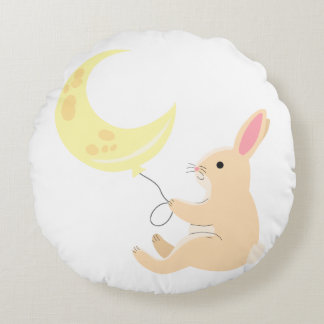 Bunny & Moon Balloon Sitzkissen Rundes Kissen