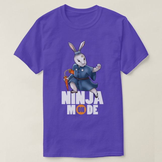 Bunny Ninja Mode Nunchucks Kendo Katana Martial Ar T-Shirt (Design vorne)