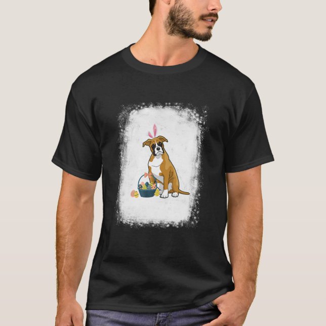 Bunny Oars Boxer Hund Niedlich Doge Kaninchen. T-Shirt (Vorderseite)