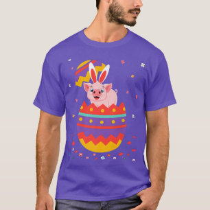 Bunny Oars Eggs Kostüm Niedlich Ostern Grafischer T-Shirt