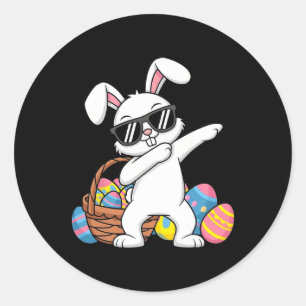 Bunny Oaster Boys Girls Kinder Kleinkind Rabbit Os Runder Aufkleber