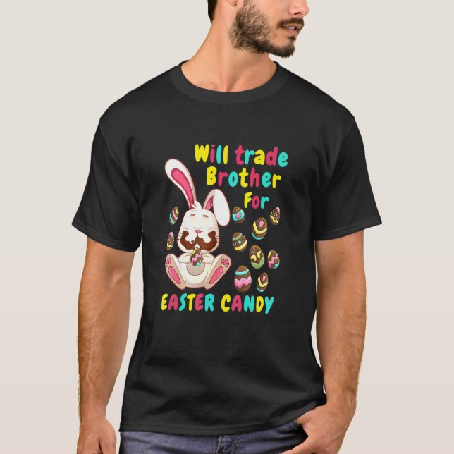 Bunny Oaster Candy wird Brother für Ostern C T-Shirt (Vorderseite)