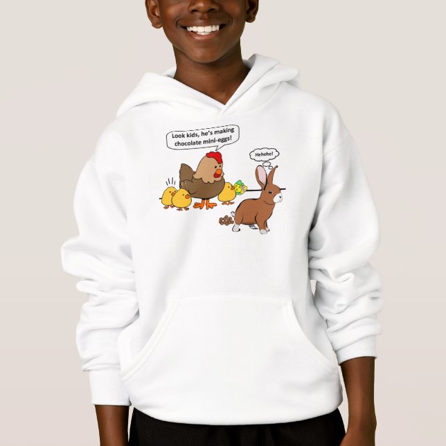 Bunny Oaster Chocolate Popp Hoodie (Vorderseite)