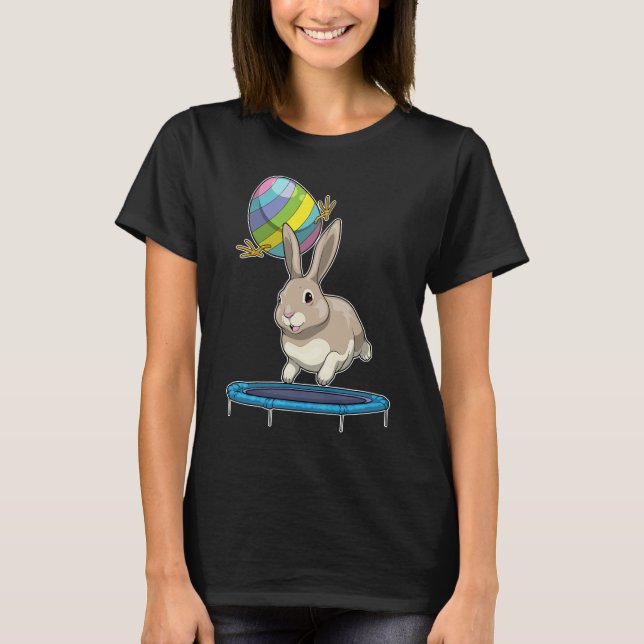 Bunny Oaster Easter egg Trampolin T-Shirt (Vorderseite)
