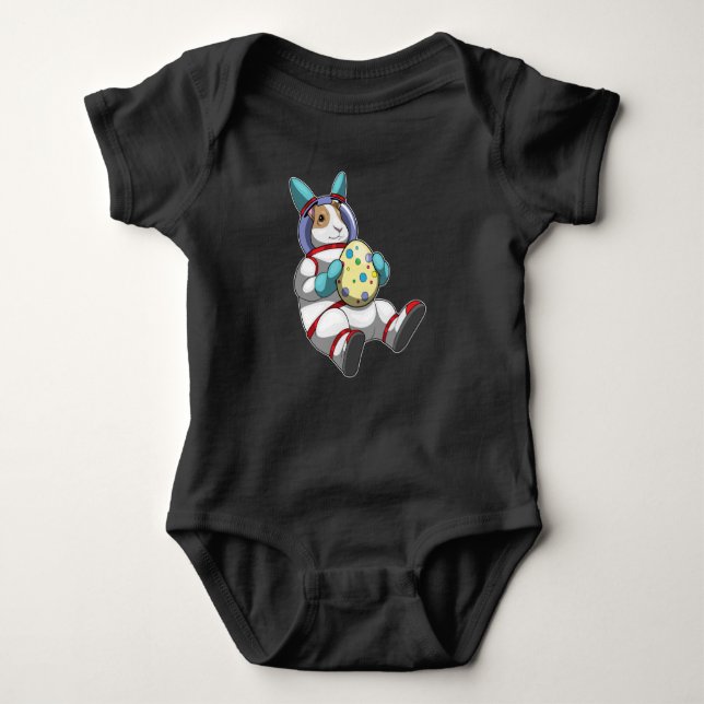 Bunny Oaster Easter Eizelastronaut Baby Strampler (Vorderseite)