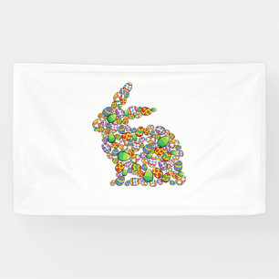 Bunny Oaster Egg Jagen Niedlicher Kaninchenfrühlin Banner