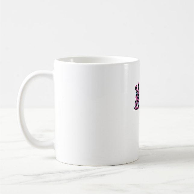 Bunny Oaster Leopard Kariert Buffaliner Kaninchen  Kaffeetasse (Links)