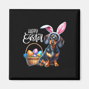 Bunny Ohr Dachshund Hund Ostereier Frohe Ostern D Magnet