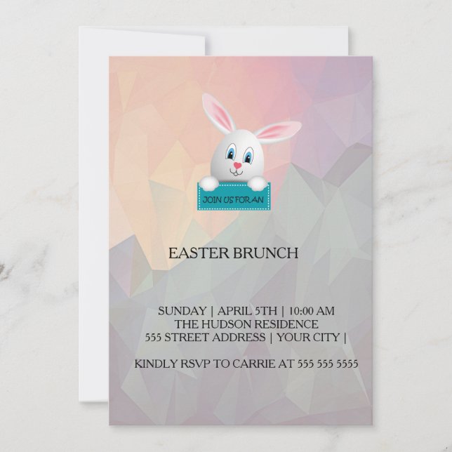 Bunny - Ostereinladung Einladung (Vorderseite)