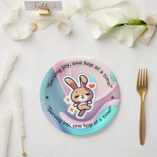 Bunny Pappteller (Hochzeit)