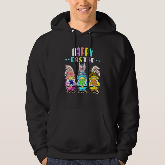 Bunny Pastel Spring Hunt Eggs Rabbit Happy Osterfe Hoodie (Vorderseite)