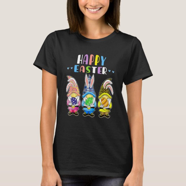 Bunny Pastel Spring Hunt Eggs Rabbit Happy Osterfe T-Shirt (Vorderseite)