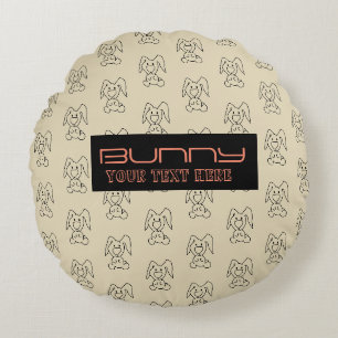 BUNNY PATTER RUNDES KISSEN