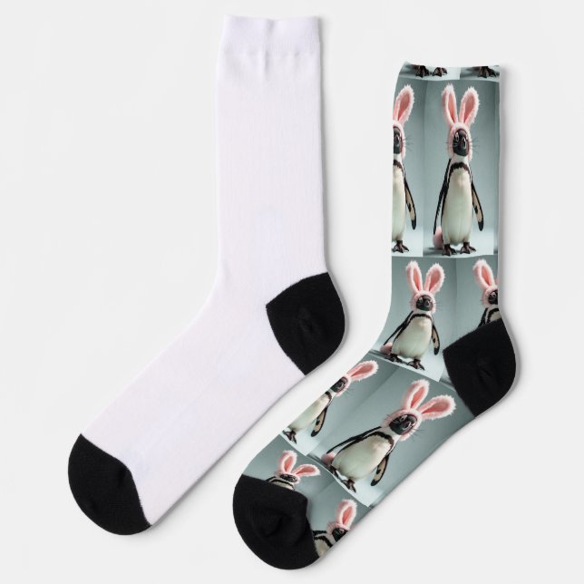Bunny Penguin Socken (Linkes Detail)