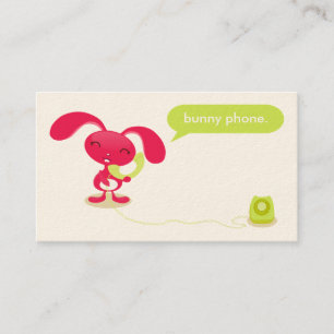 Bunny Phone Business Cards Visitenkarte