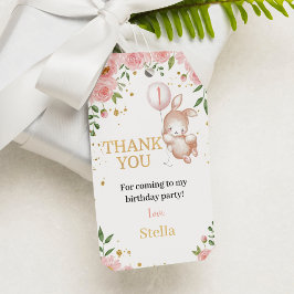Bunny Pink Floral Geburtstag Vielen Dank für Ihr G Geschenkanhänger