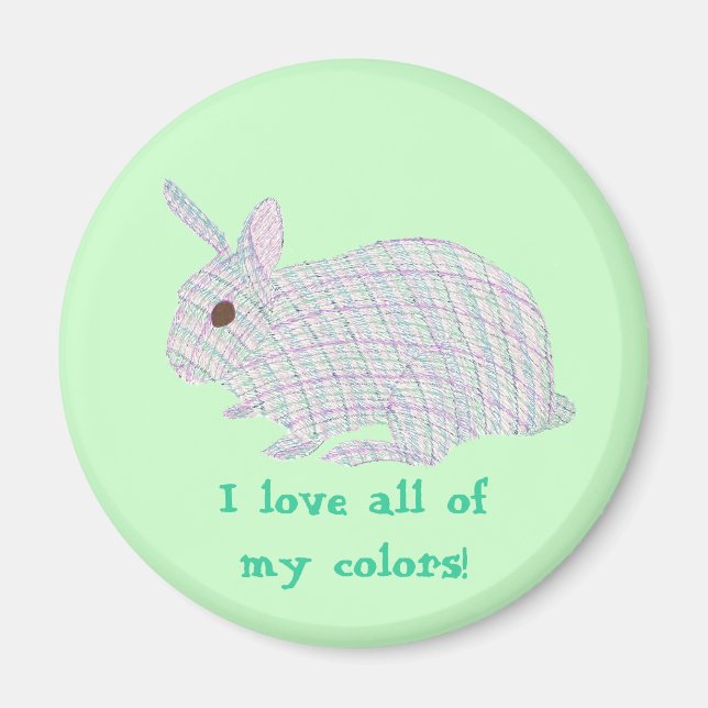 Bunny-Plädoyer, I love all of my colors Magnet (Vorne)