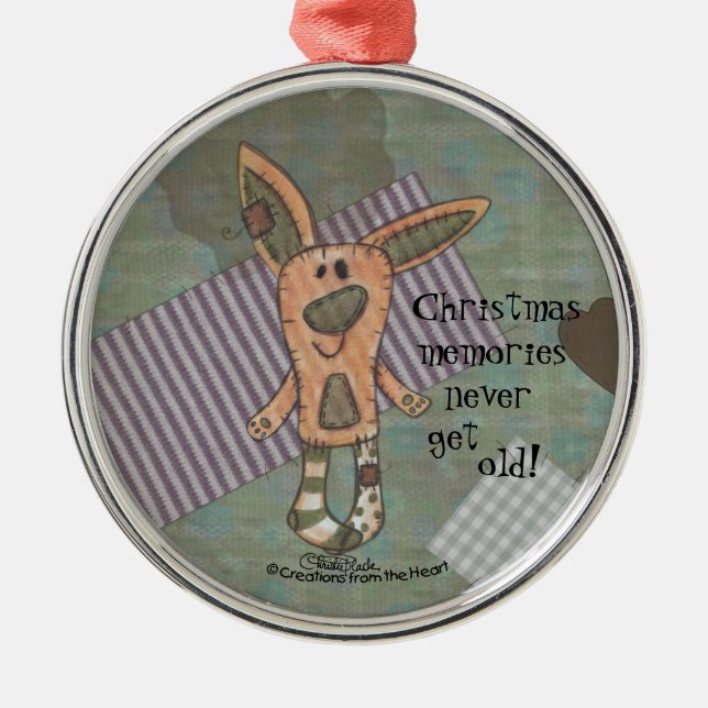 Bunny Prim Ornament Aus Metall (Vorne)