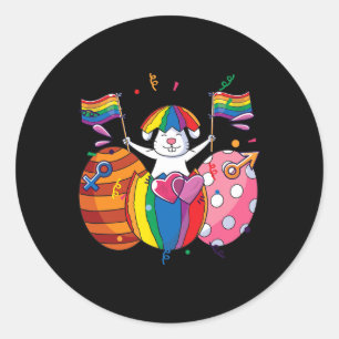 Bunny Q Prix Ostern Niedliches Kaninchen Ally Gay  Runder Aufkleber