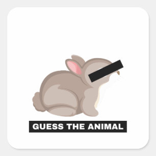 Bunny Quadratischer Aufkleber