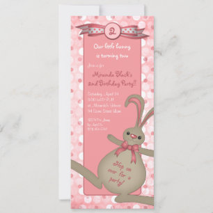Bunny Rabbit Anniversaire Fête Invitation