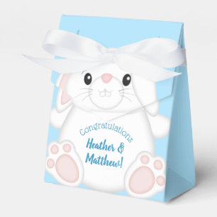 Bunny Rabbit Baby Dusche Blau Geschenkschachtel
