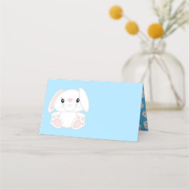 Bunny Rabbit Baby Dusche Blau Platzkarte
