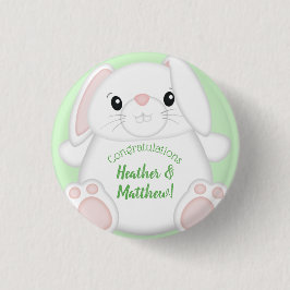 Bunny Rabbit Baby Dusche Button