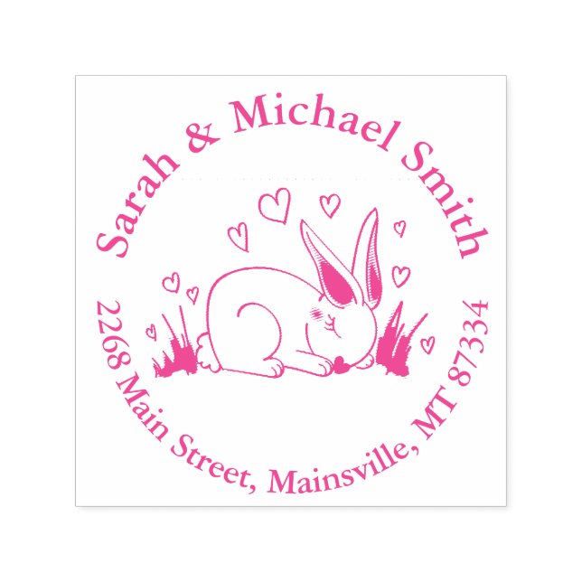 Bunny Rabbit Baby Shower Woodland Tiere Permastempel (Design)