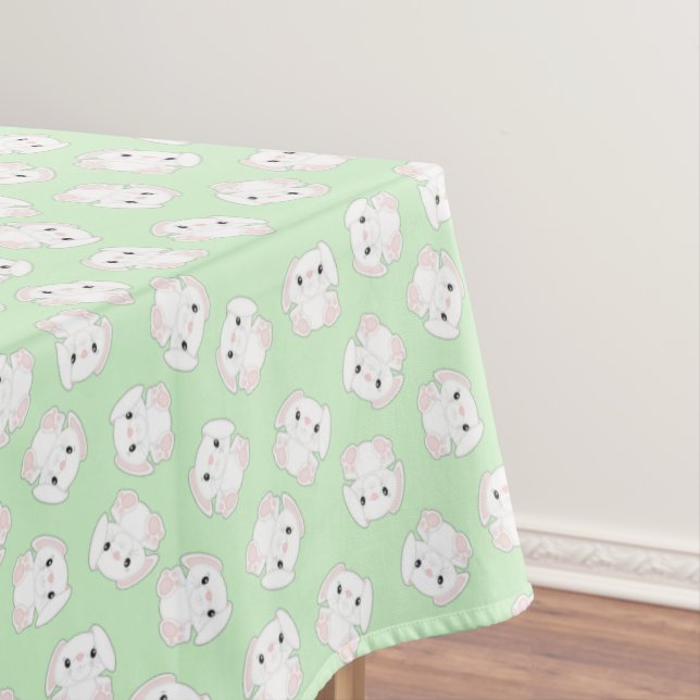 Bunny Rabbit Birthday Party Grün Tischdecke (Beispiel)